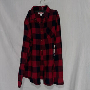 NWT boys red & black buffalo plaid Wrangler button up shirt size 18